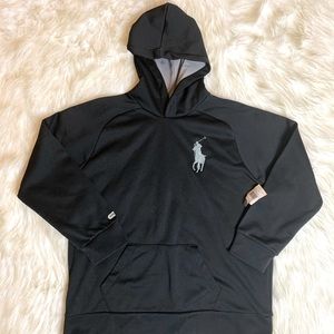 New Polo Ralph Lauren Boy’s Black Hoodie Large